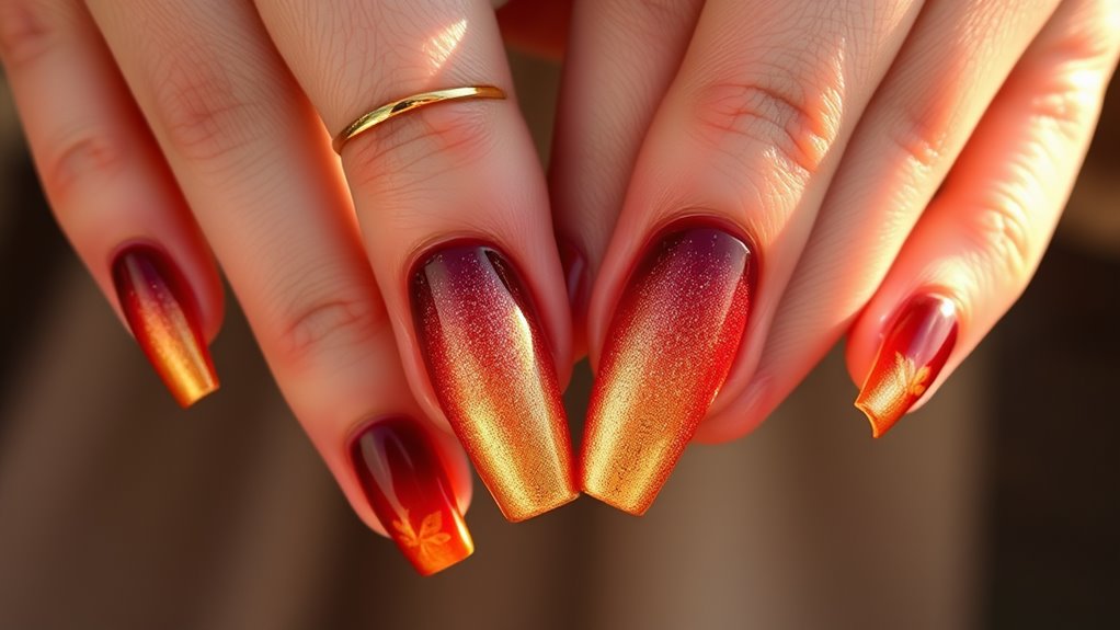 sunset with golden hues
